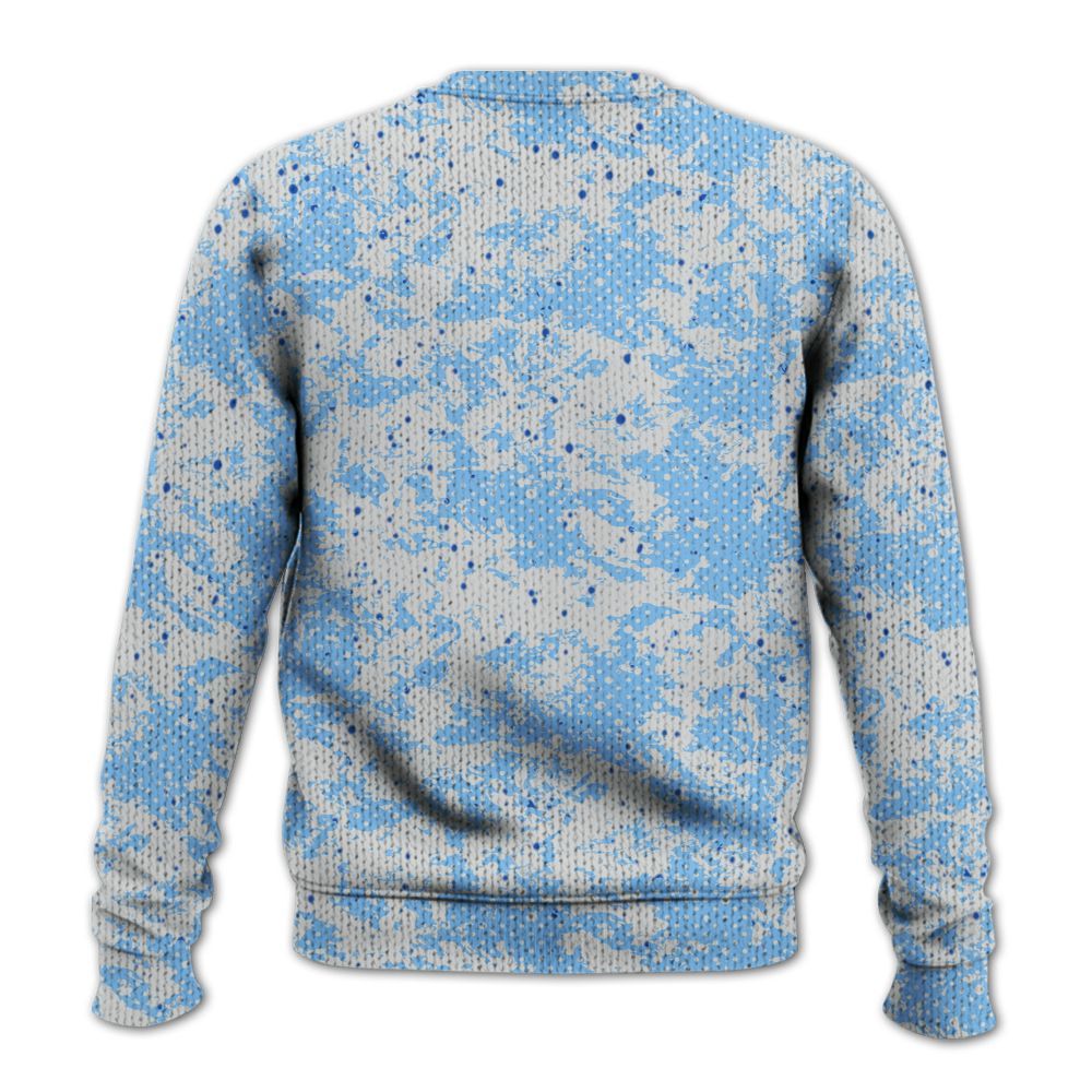 Knitted Sweater To Match University Blue 5s - Show Me The Money Retro