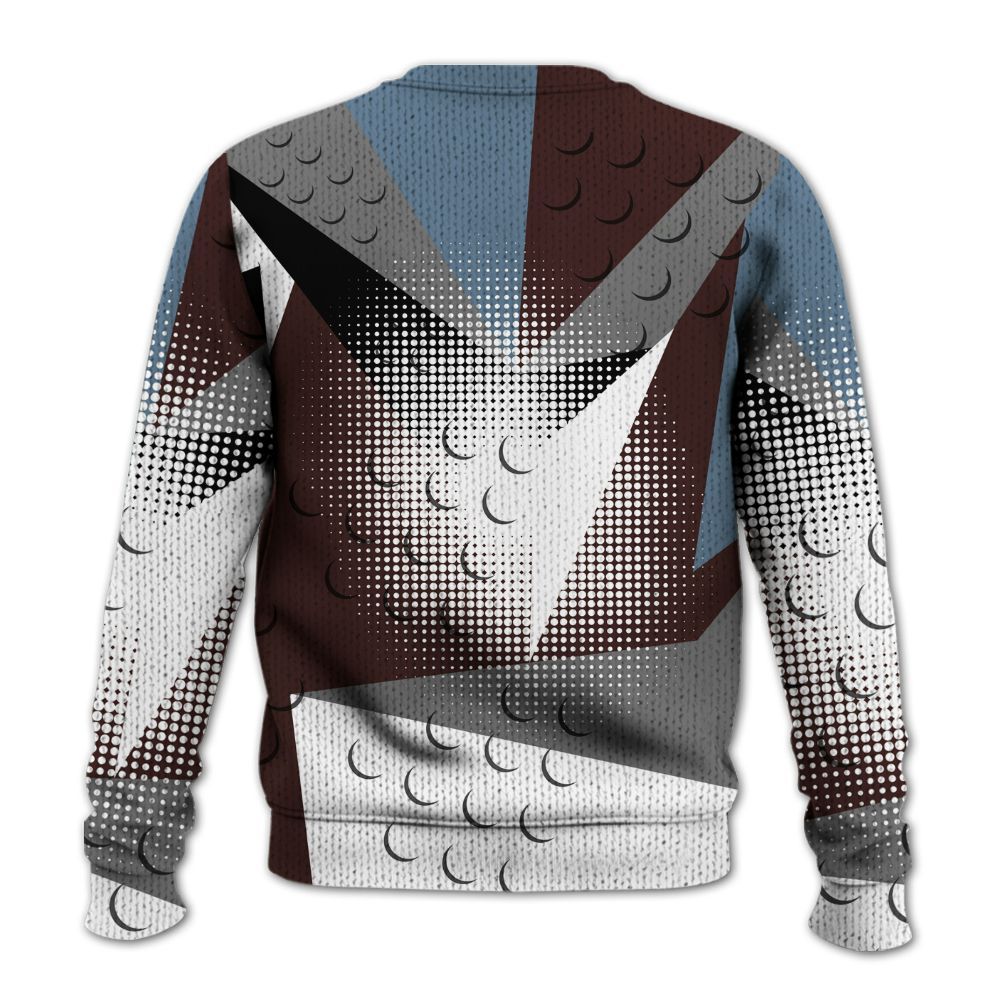 Knitted Sweater To Match Burgundy 5s - Poly Custom Name Number 23 5s