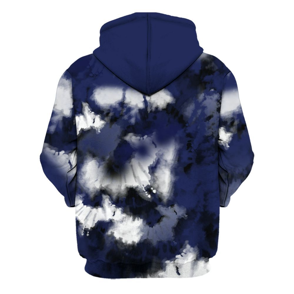 Hoodie To Match Midnight Navy 11s - SNEAKER Girl Money Drip Tie Dye All Over Print