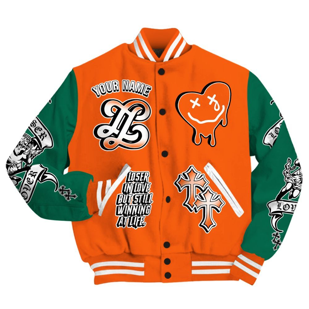 Varsity Jacket To Match SoleFly Sail Gorge Green 3s - Loser Lover All Over Print
