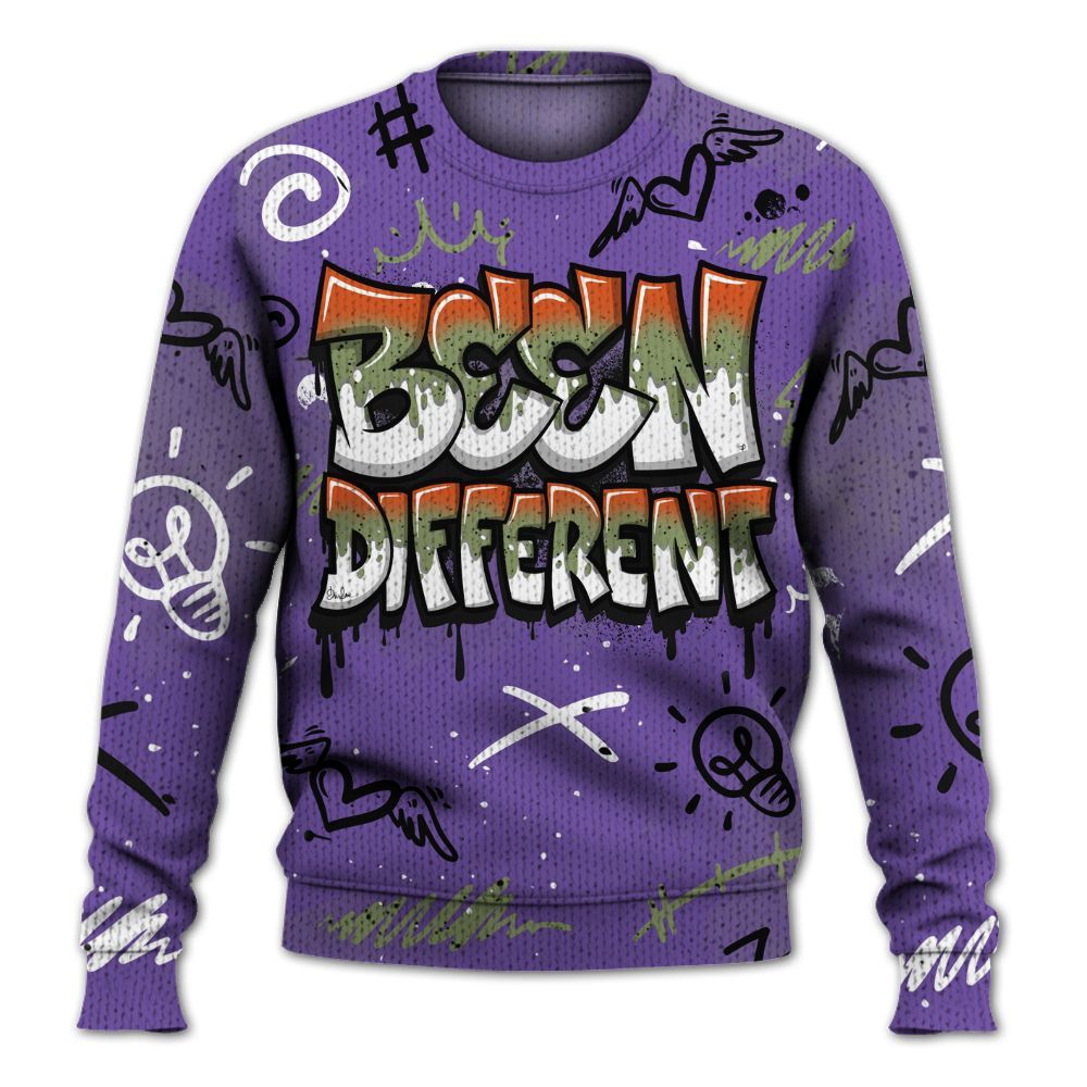 Knitted Sweater To Match Canyon Purple 4s - Drip Been Di2ferent