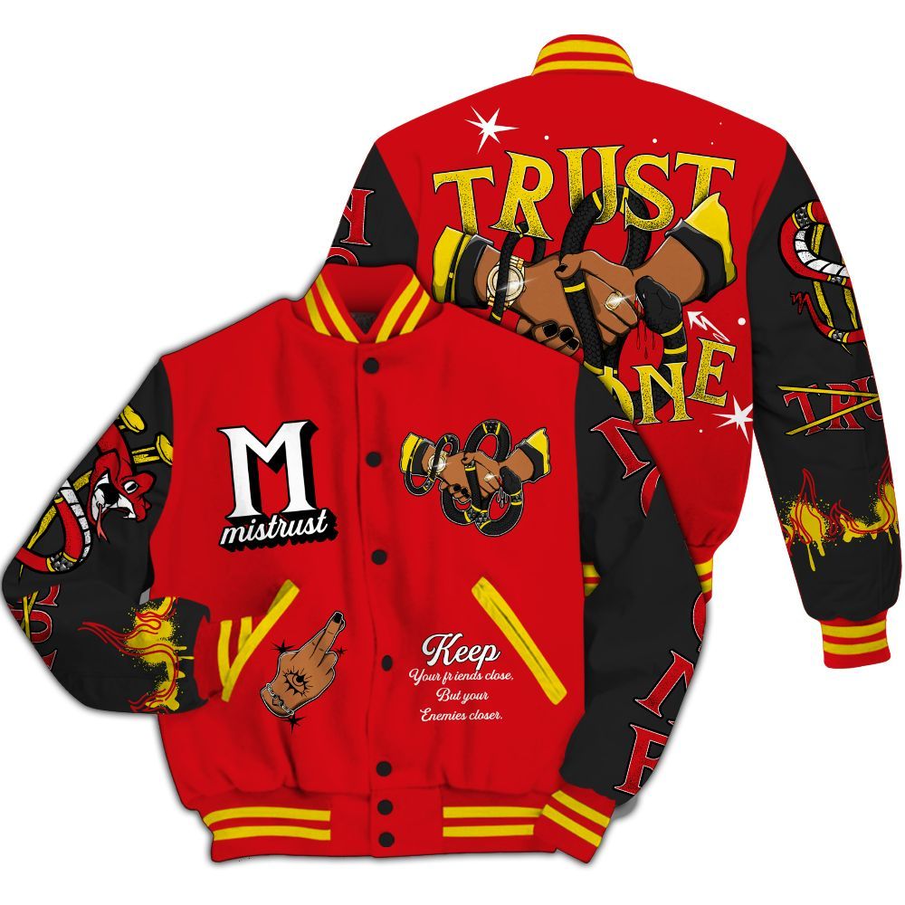Varsity Jacket To Match Ferrari 14s - Trust No One Snake-Bite Street Style All Over Print