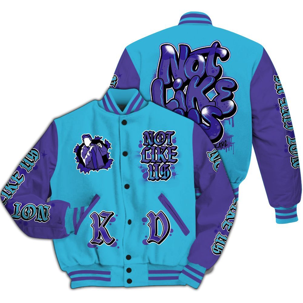 Varsity Jacket To Match Retro Aqua 6s - None Like Us Graphic All Over Print