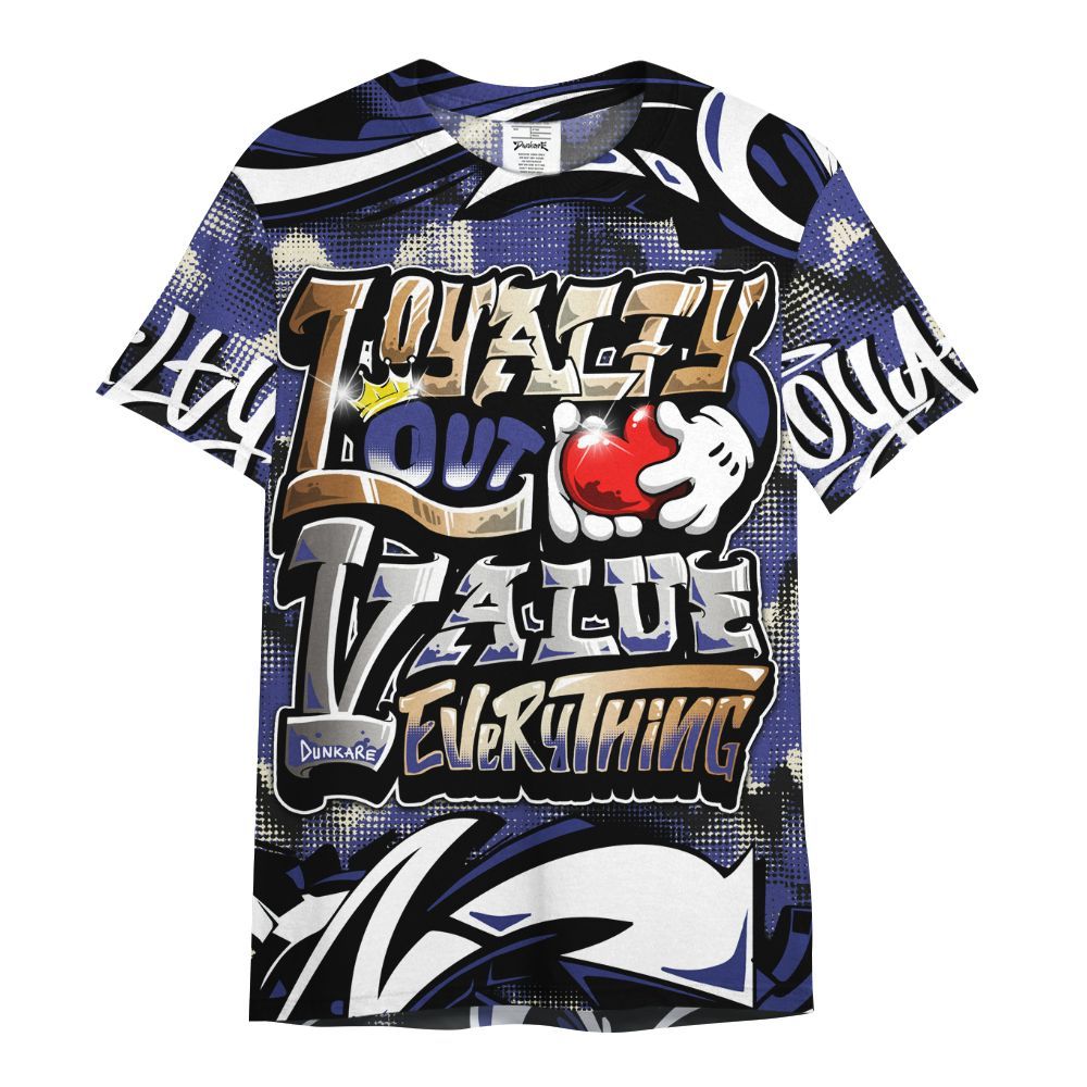 Shirt To Match JM Pro Black Concord - Loyalty Out Value Graffiti All Over Print