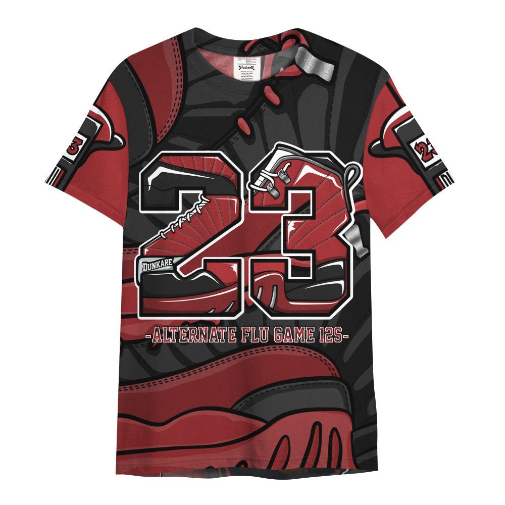 Shirt To Match Alternate Flu Game 12s - Number 23 Style 12s All Over Print