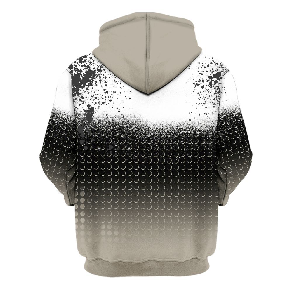 Hoodie To Match RM Light Bone 4s - Halftone Time Is Money All Over Print