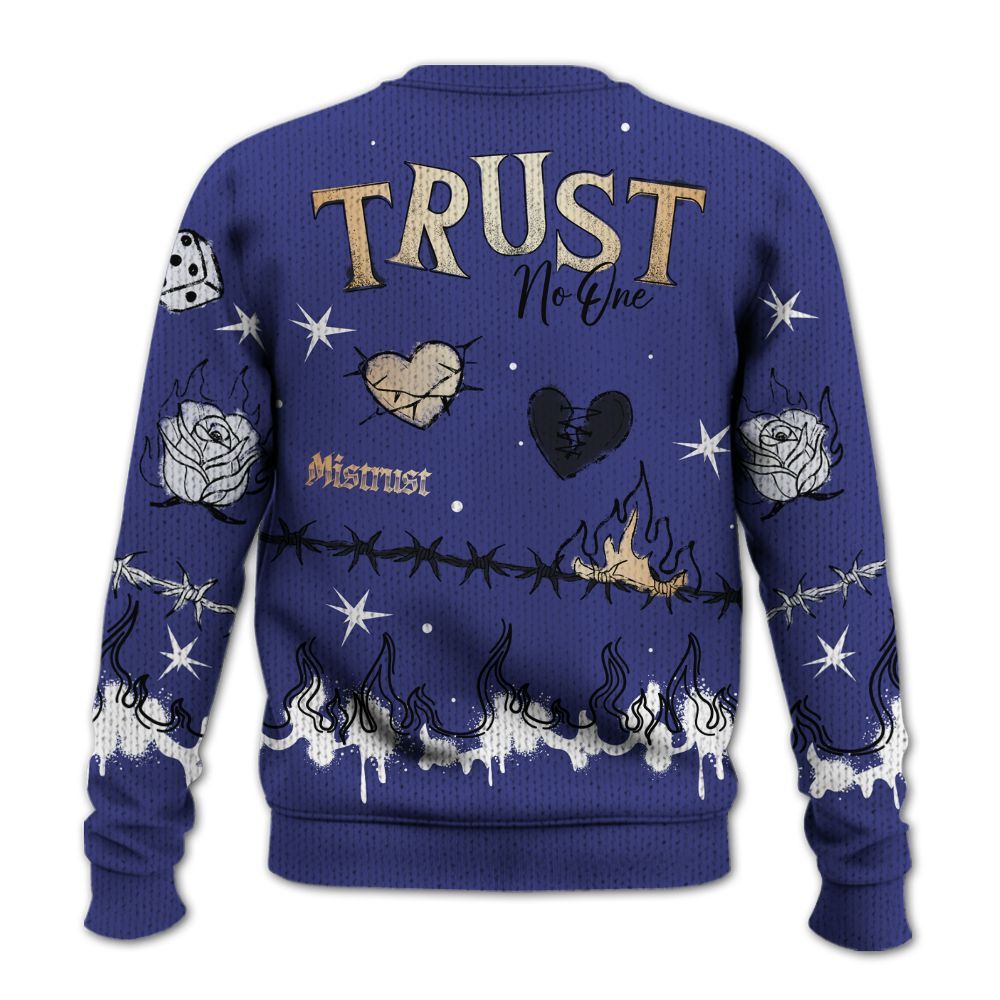 Sweater To Match JM Pro Black Concord - Trust No One Snake-Bite Doodle Crayon Graphic