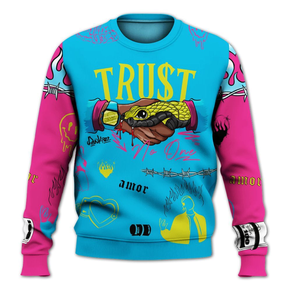 Sweatshirt To Match Tokyo Nights Stewie 3s - Snake Trust No One All Over Print