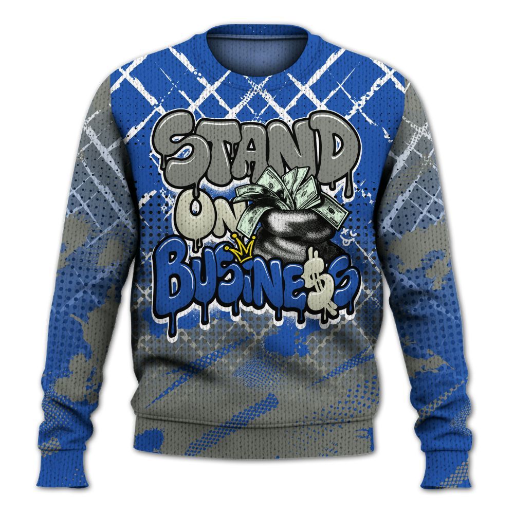 Knitted Sweater To Match Lucky Shorts 3s - Halftone Stand Business Dripping