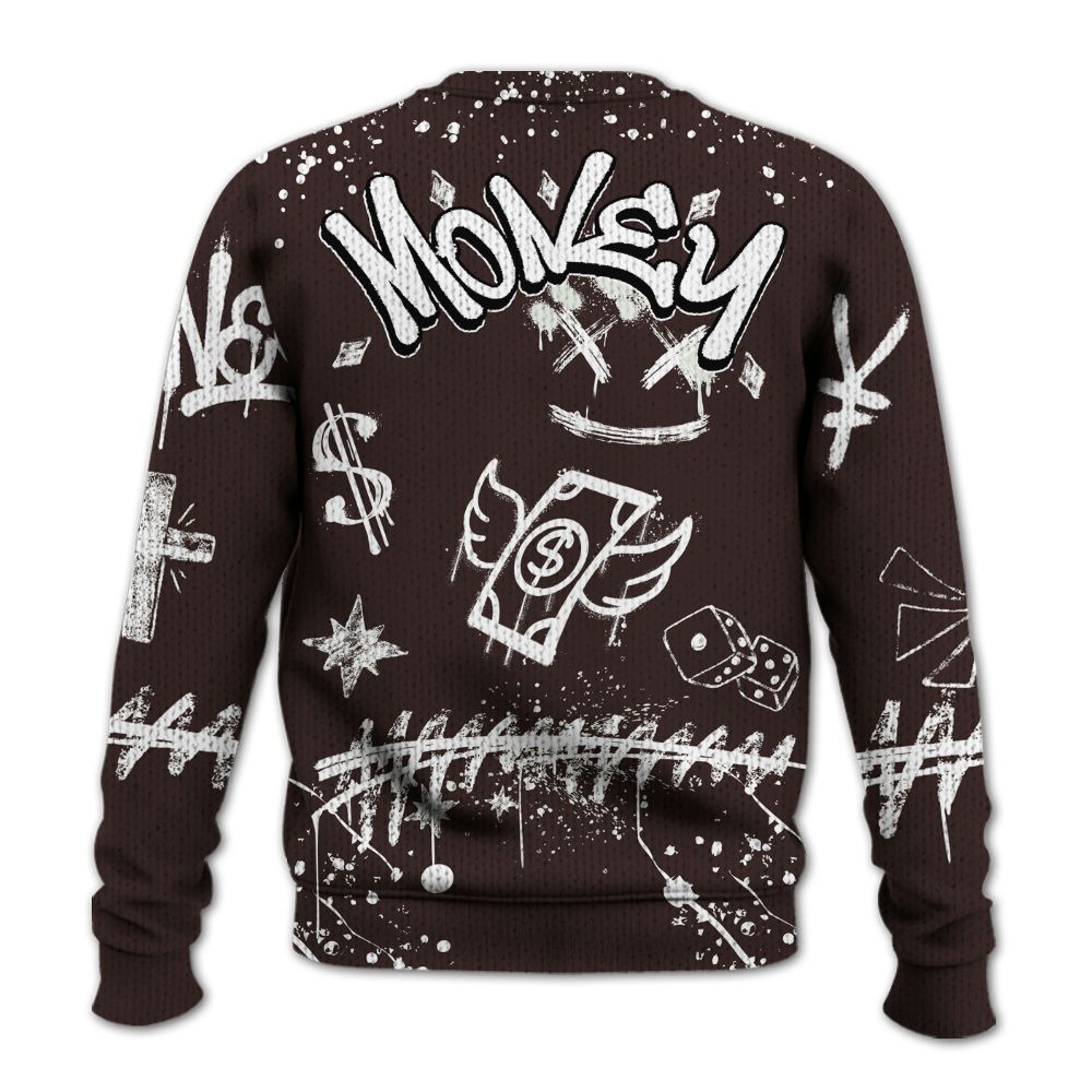 Sweater To Match AMM Violet Ore 5s - Paid In Full Crayon Graphic