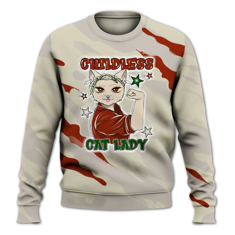 Sweatshirt To Match El Grito 5s - Childless Kat Lady All Over Print
