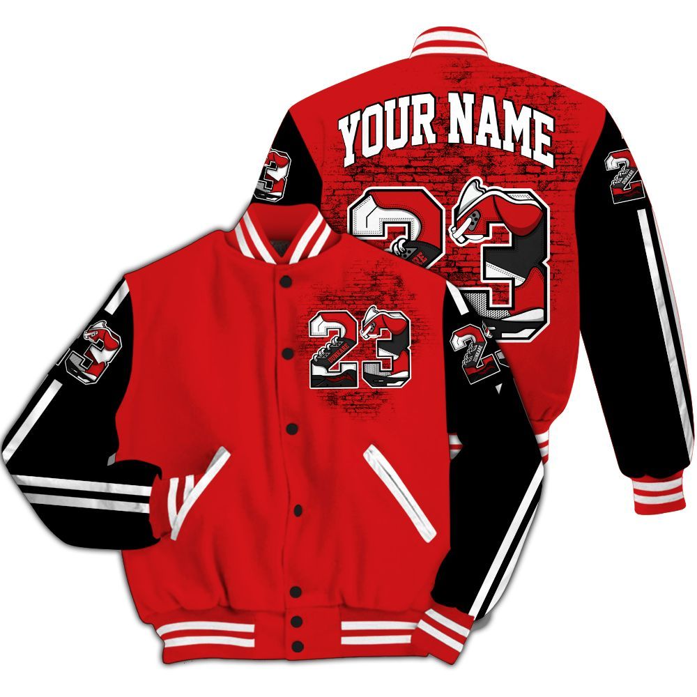 Varsity Jacket To Match Low Bred 11s - Custom Name Number 23 5s All Over Print