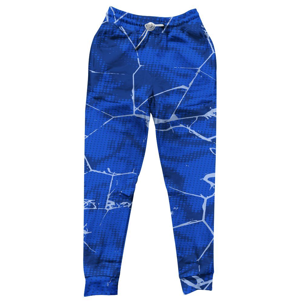 Sweatpant To Match Air Foamposite One Royal - Crack Graphic All Over Print