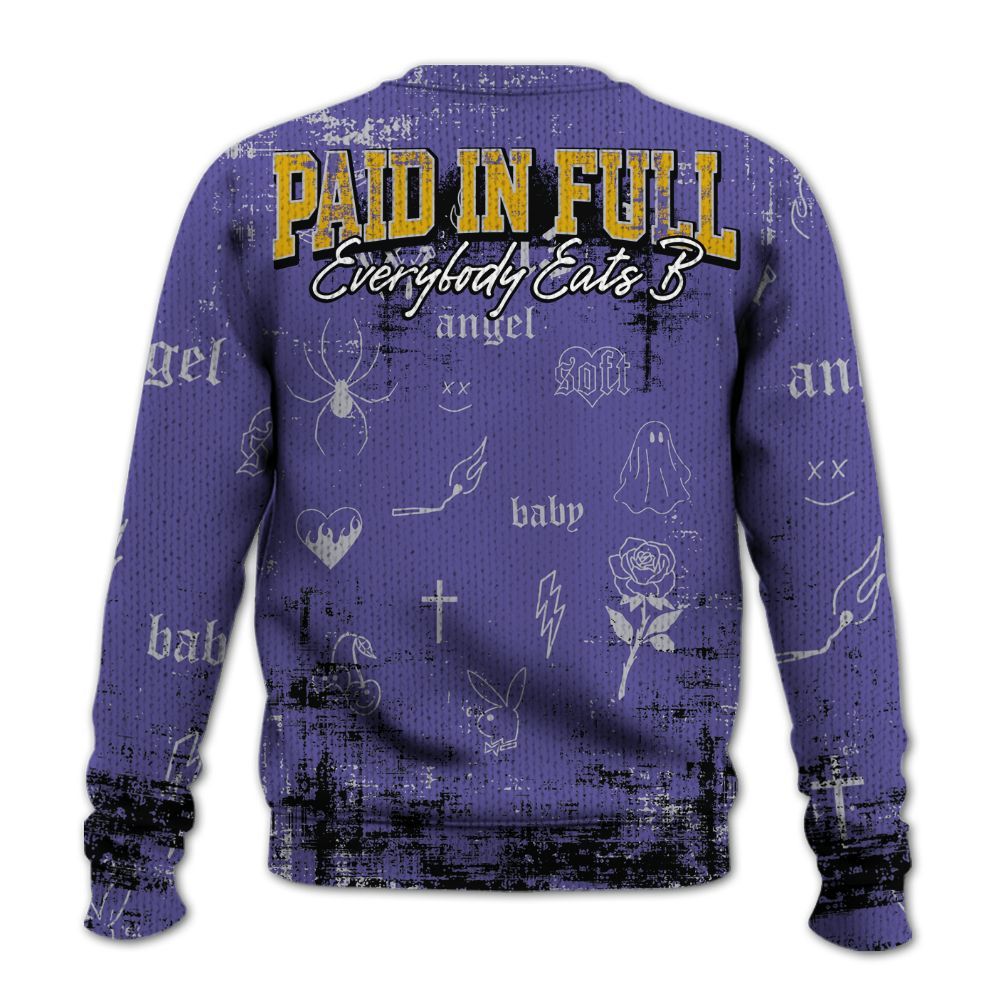 Sweater To Match Lakeshow 4s - Paid In Full Money Graphic