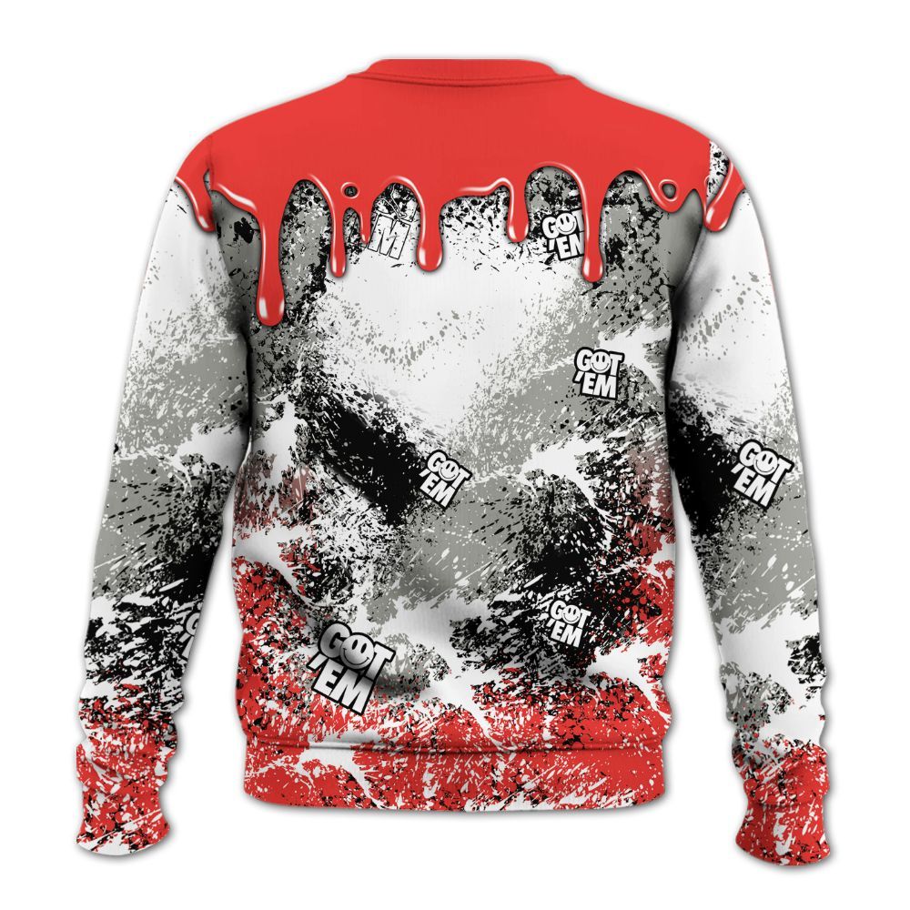 Sweatshirt To Match Vomero 5 Bright Crimson - Dripping 23 Drip All Over Print