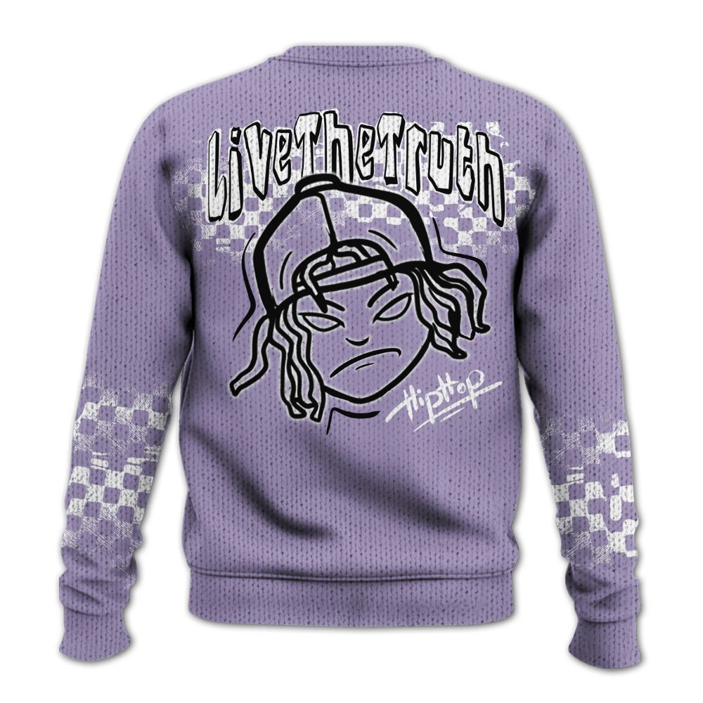 Knitted Sweater To Match Low Pure Violet 11s - Feel Life Street Style