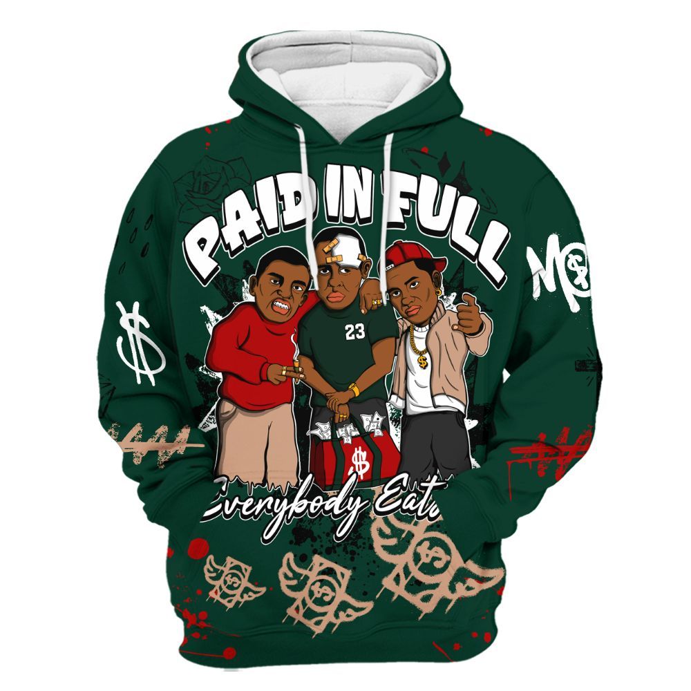 Hoodie To Match Bin 23 8s - Everybody Paid In Full Crayon All Over Print