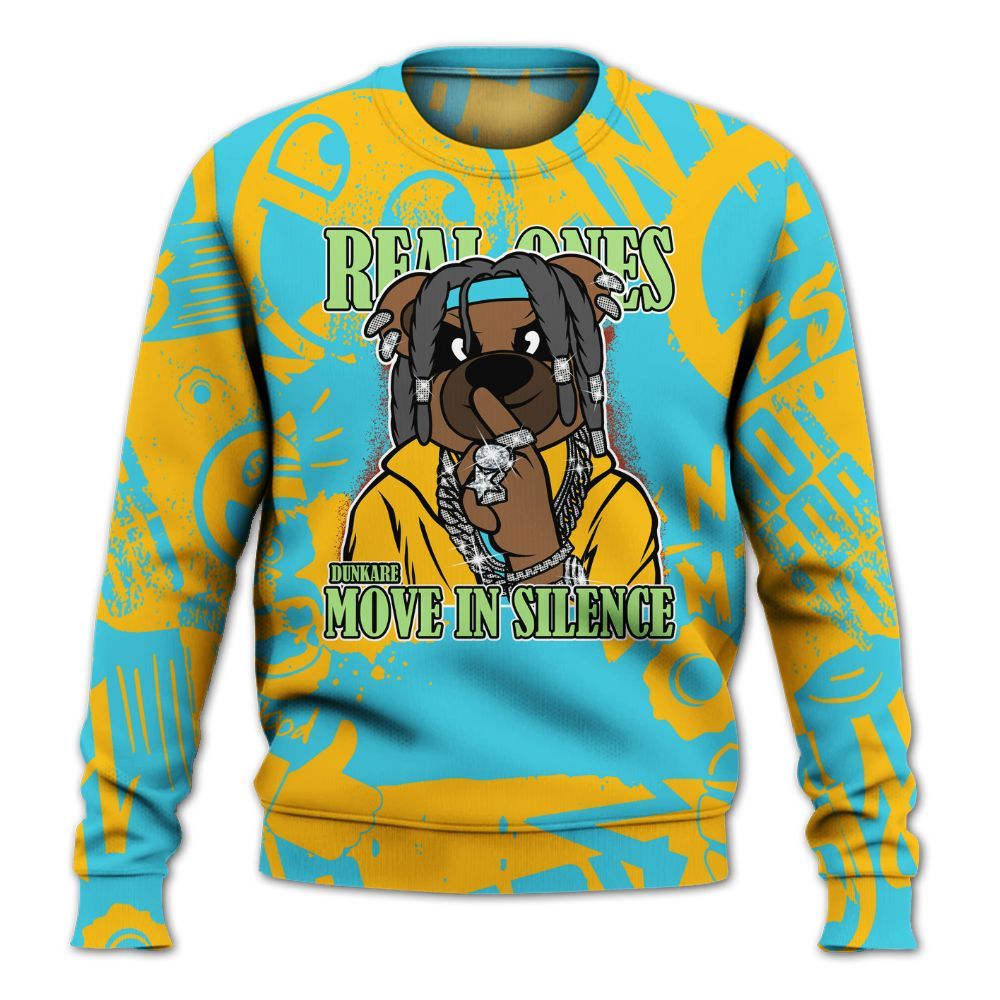 Sweatshirt To Match SB Dunk Di'Orr Greenwood - Silent Achievers Bear Monogram Graffiti All Over Print