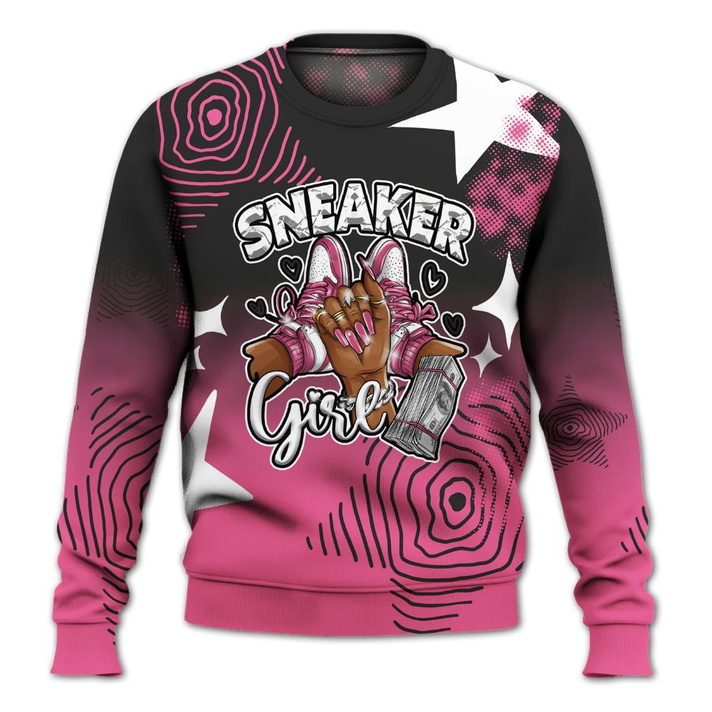 Sweatshirt To Match Air Max SNDR Hyper Pink - Sneakerz Girlz Unique Starz All Over Print