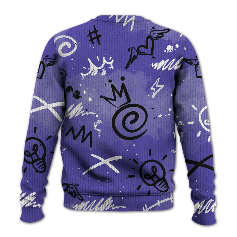 Knitted Sweater To Match Retro Concord 5s - Drip Been Di2ferent