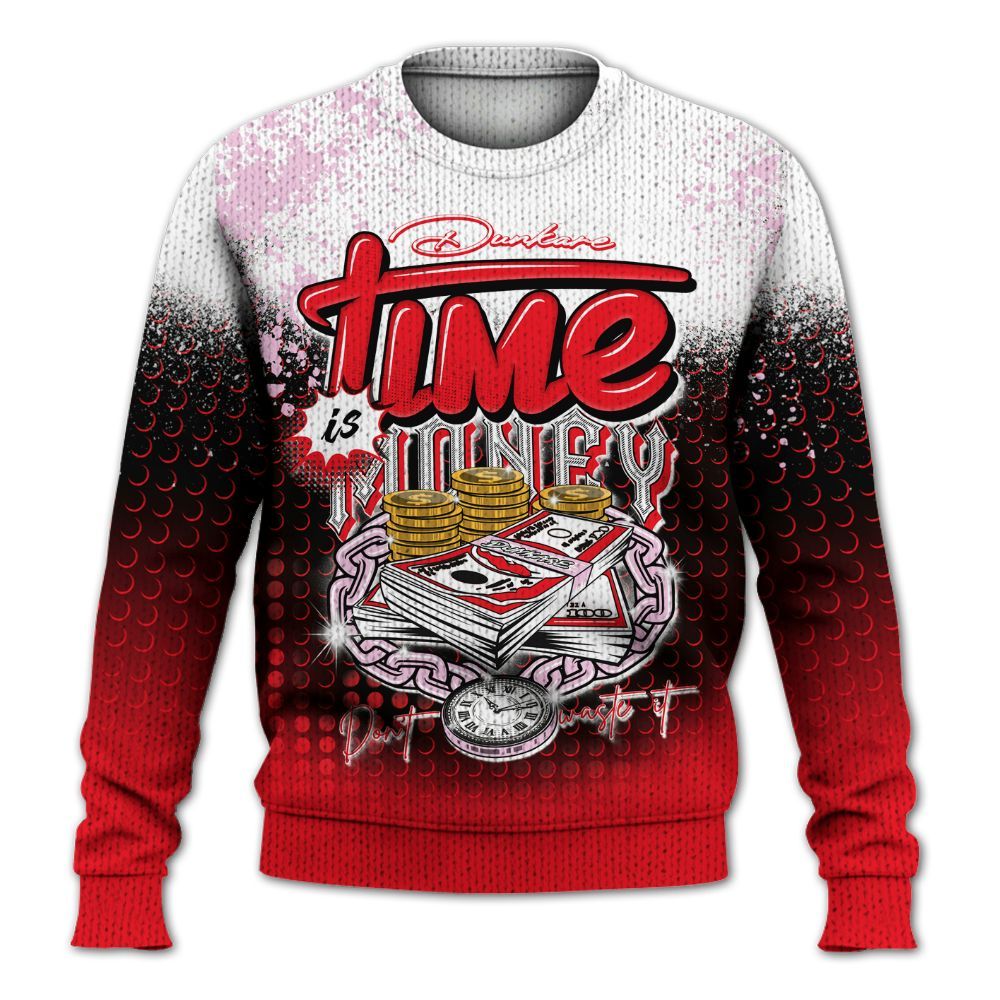 Knitted Sweater To Match Zoom Vomero 5 Valentine's Day 2025 - Halftone Time Is Money