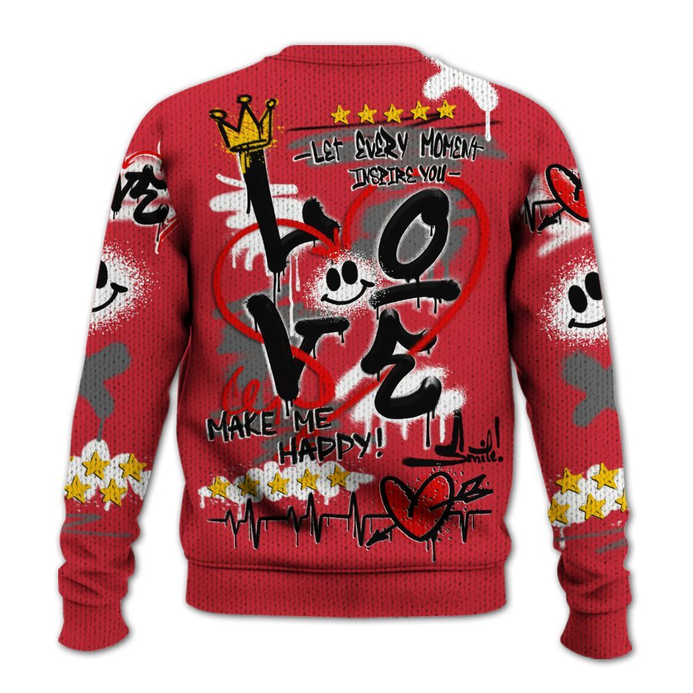 Sweater To Match Bunny 2025 8s - Happy Love Beats Graffiti Streetwear Graphic