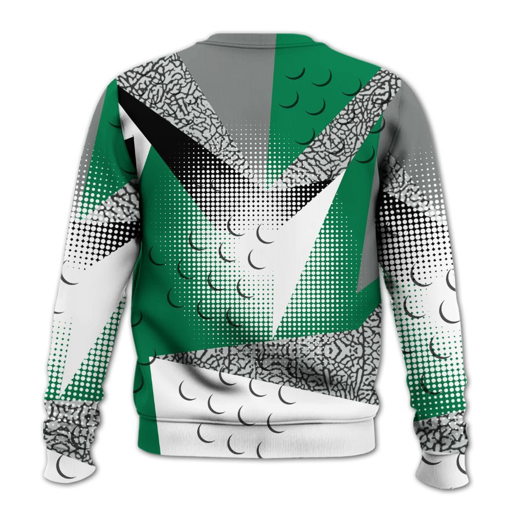 Sweatshirt To Match Pine Green 3s - Poly Custom Name Number 23 5s All Over Print