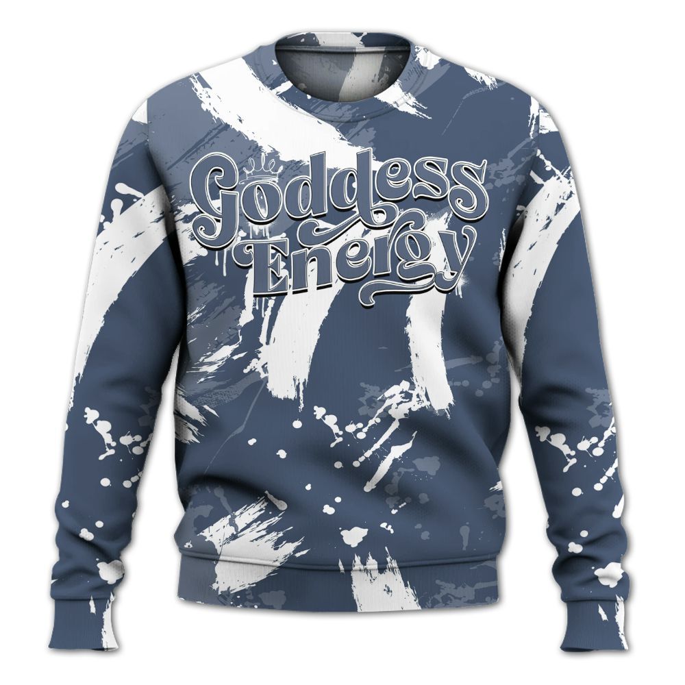 Sweatshirt To Match Low Diffused Blue 11s - Goddess Energy Retro All Over Print