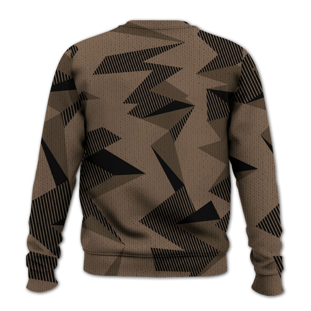 Knitted Sweater To Match Dark Mocha Jack - Geometric Camouflage Pattern