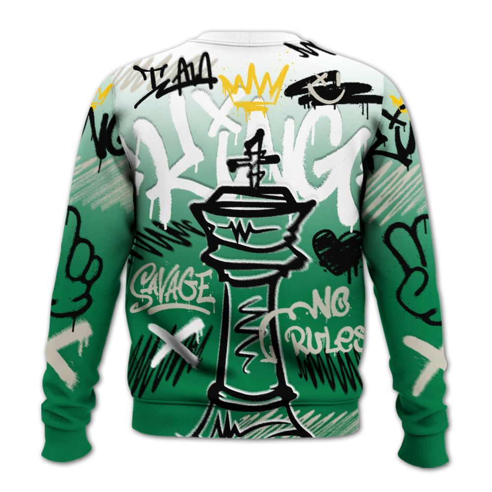 Sweatshirt To Match Lucky Green 2s - Street King Chess Streetwear All Over Print