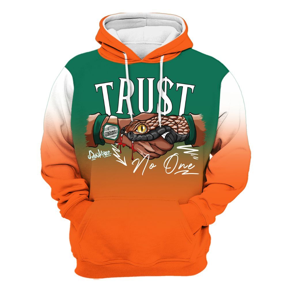Hoodie To Match SoleFly Sail Gorge Green 3s - Snake Trust No One Drip All Over Print