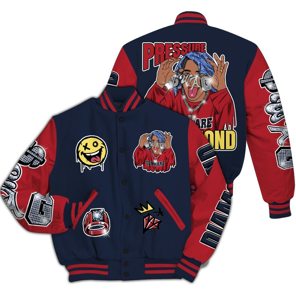 Varsity Jacket To Match Dunk Low COJP What The 2024 - Pressures Makes Varsity Jacket To Match All Over Print