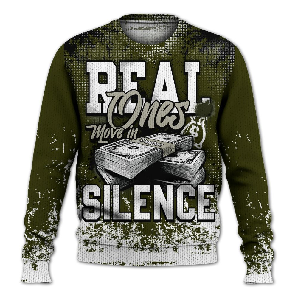Knitted Sweater To Match Dunk Low Pale Ivory Cargo Khaki - Move In Silence Money Street Retro