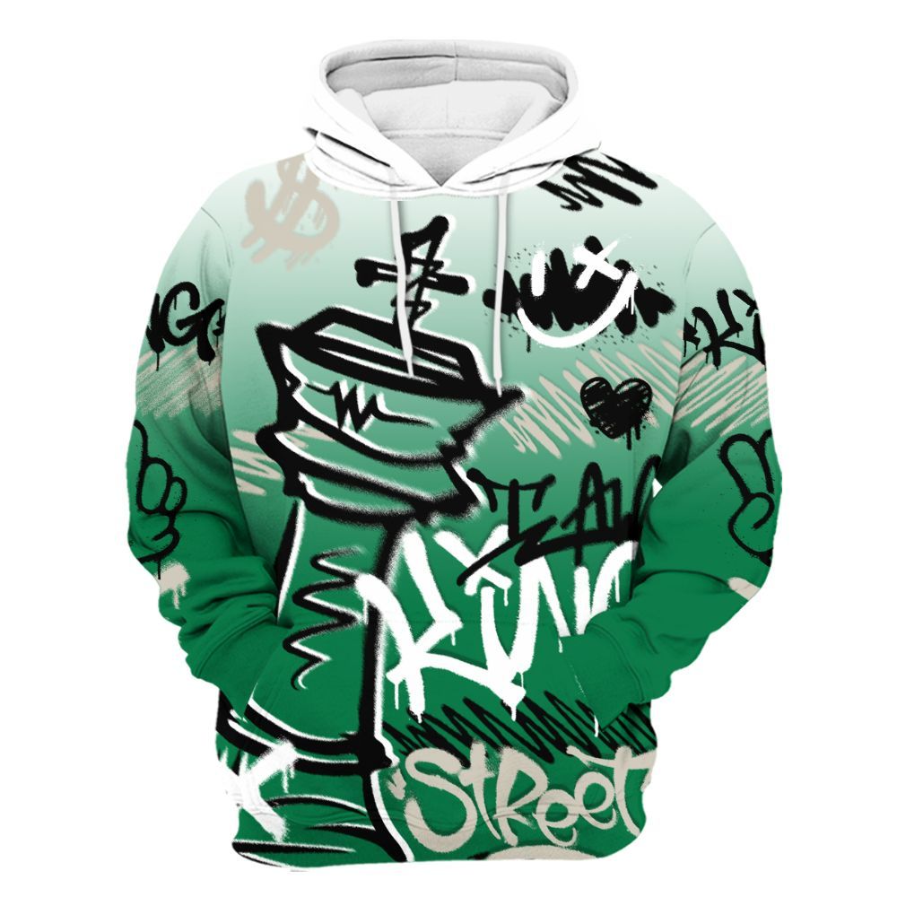 Hoodie To Match Lucky Green 2s - Street King Chess Streetwear All Over Print