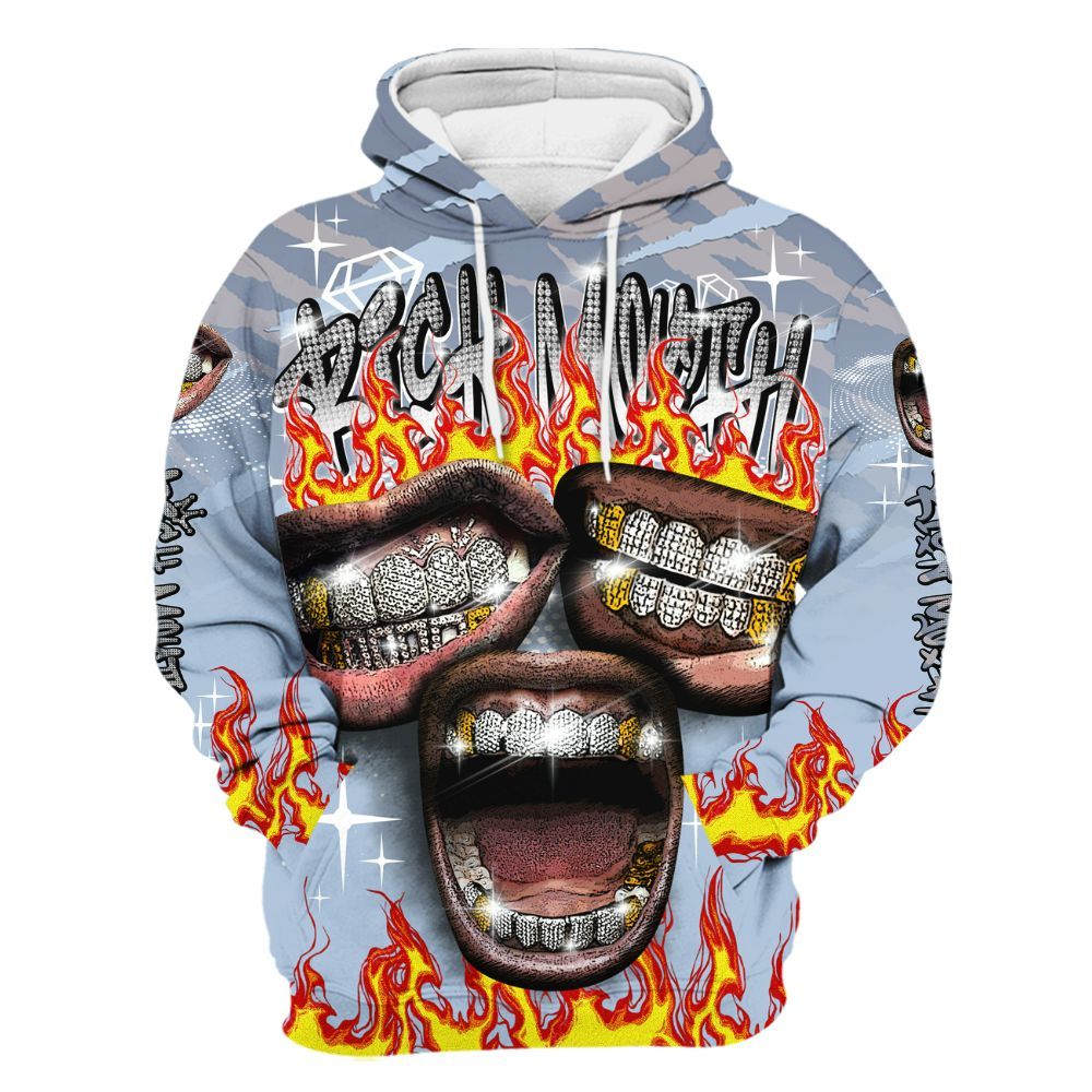 Hoodie To Match Ja 2 Induction - Rich Mouth Fire Rap Retro 90s All Over Print