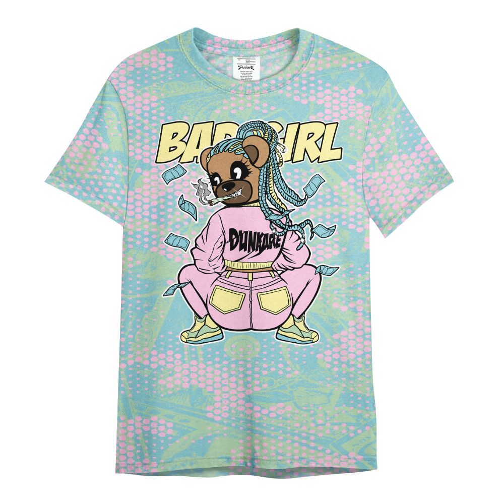 Shirt To Match SB Dunk Low Visty - Rebellious Girl Bear Banknotes Art All Over Print