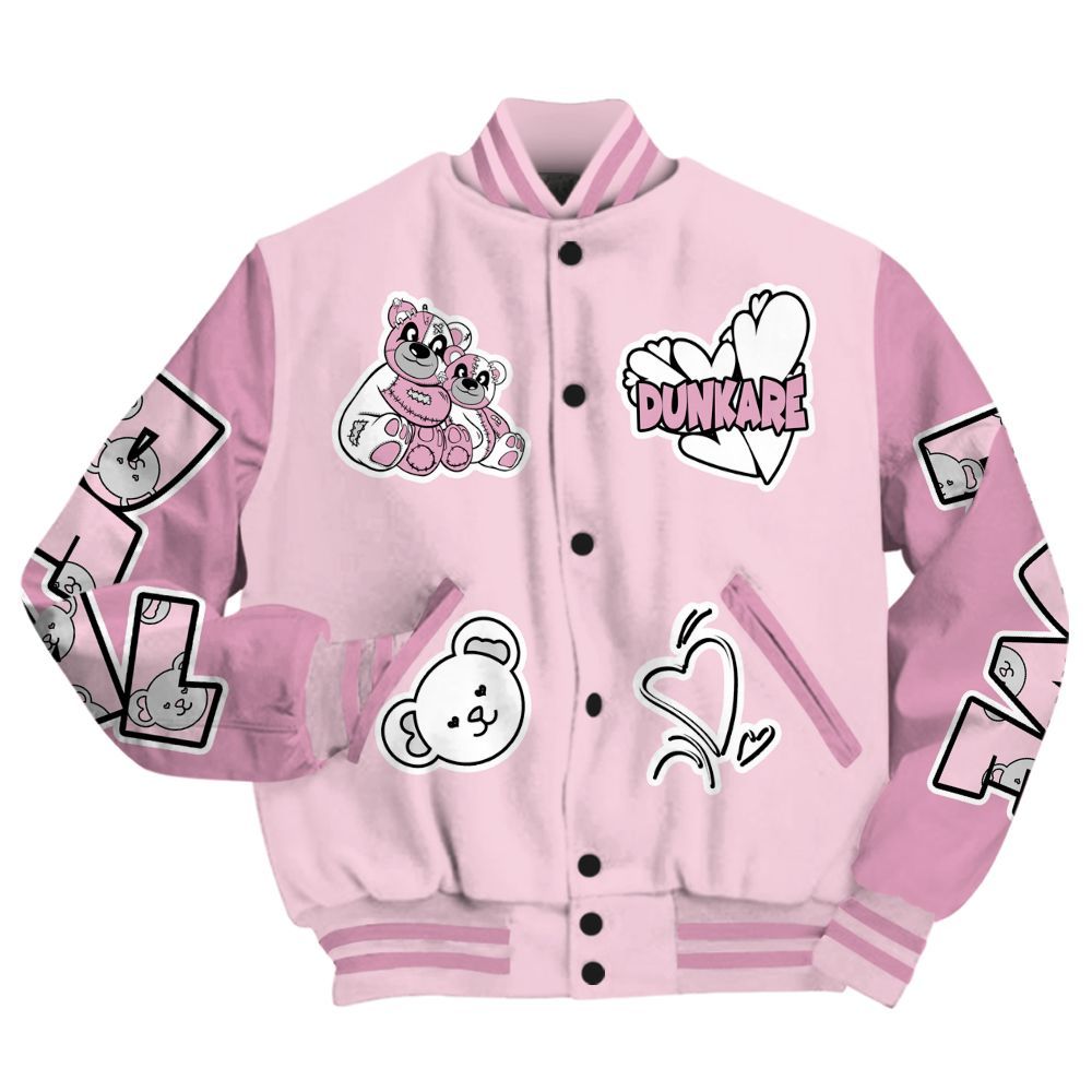 Varsity Jacket To Match Orchid 4s - Sincere Fondness Bear All Over Print
