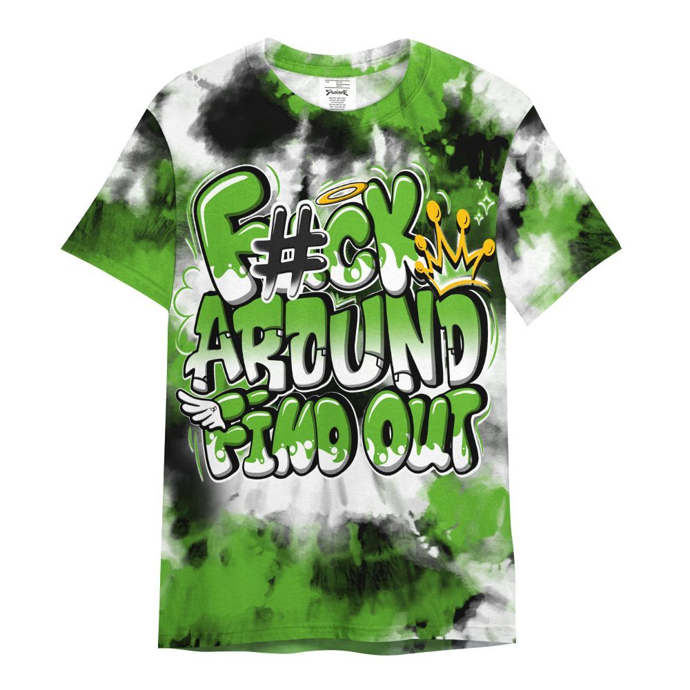 Shirt To Match Air Foamposite One Volt - Tie Dye FK Around Find Out All Over Print