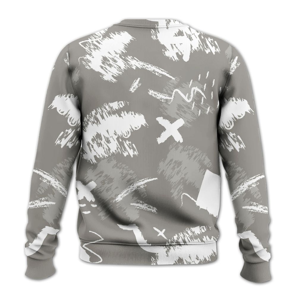 Sweatshirt To Match Cool Grey 9s - Hustle Grind Pray Retro All Over Print