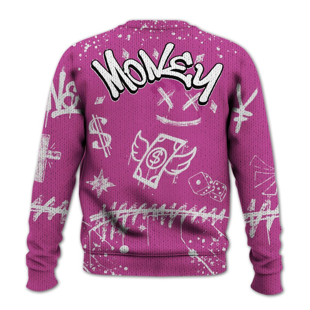 Knitted Sweater To Match Dunk Low Active Fuchsia - Everybody Paid In Full Crayon