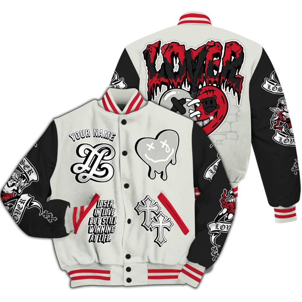 Varsity Jacket To Match Flight Club 4s - Loser Lover All Over Print