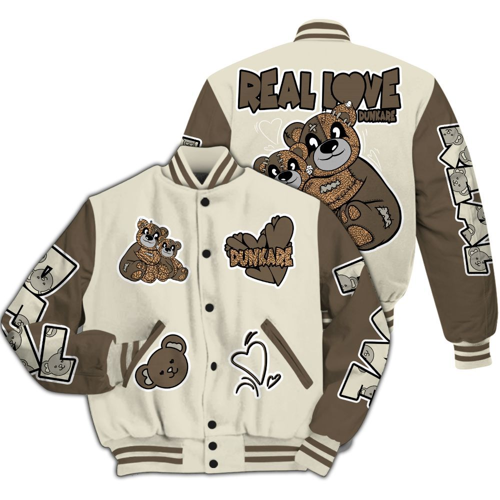 Varsity Jacket To Match Orewood Brown 3s - Sincere Fondness Bear All Over Print
