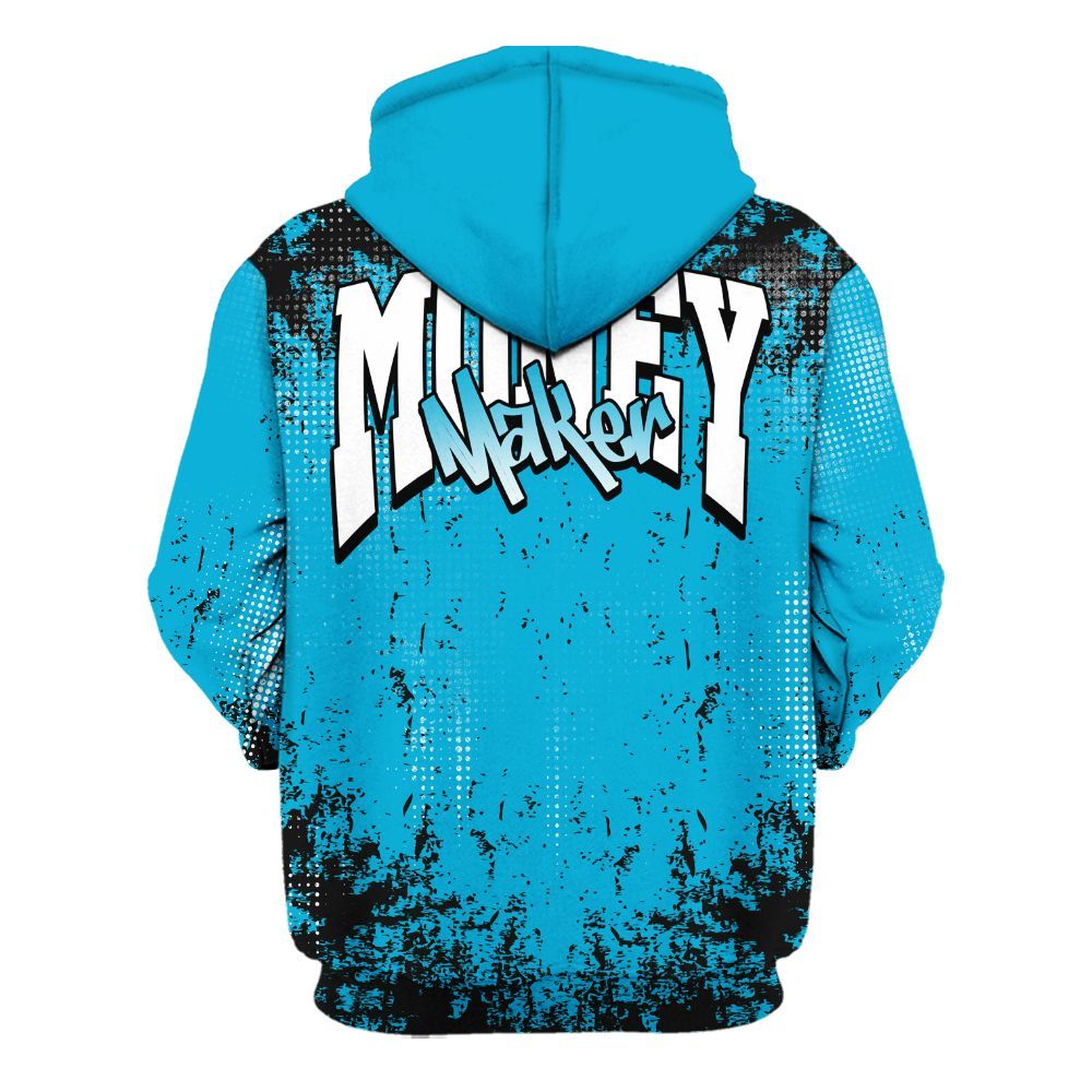 Hoodie To Match Ja 3 Jurassic Park Metallic Silver - Move In Silence Money Street Retro All Over Print