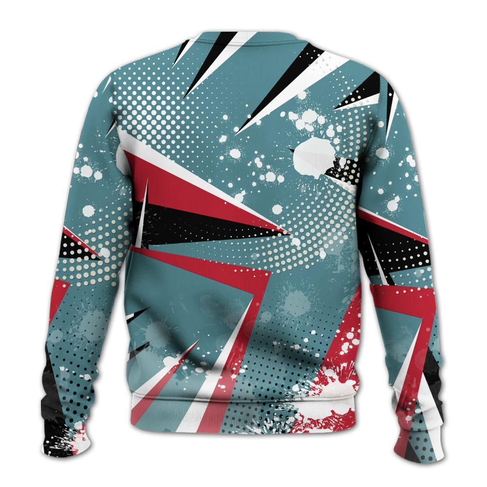 Sweatshirt To Match Dunk Low Denim Turquoise Royal - Poly Trust No One Dripping All Over Print