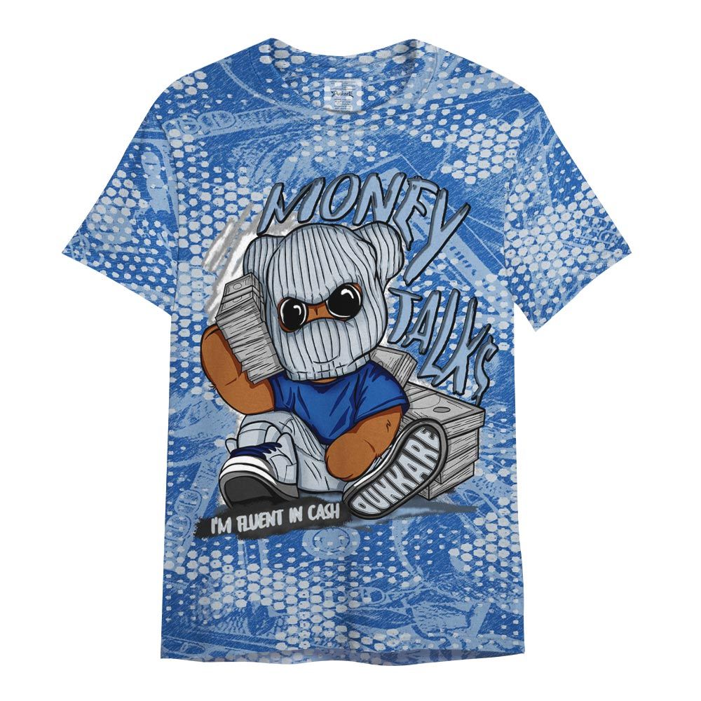 Shirt To Match Low Space Royal 11s - Money Talk Bear Banknotes Art Shirt Unisex