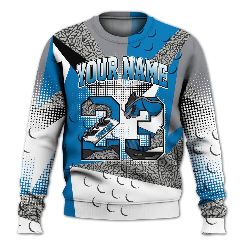 Sweatshirt To Match Wizards 3s - Poly Custom Name Number 23 5s All Over Print