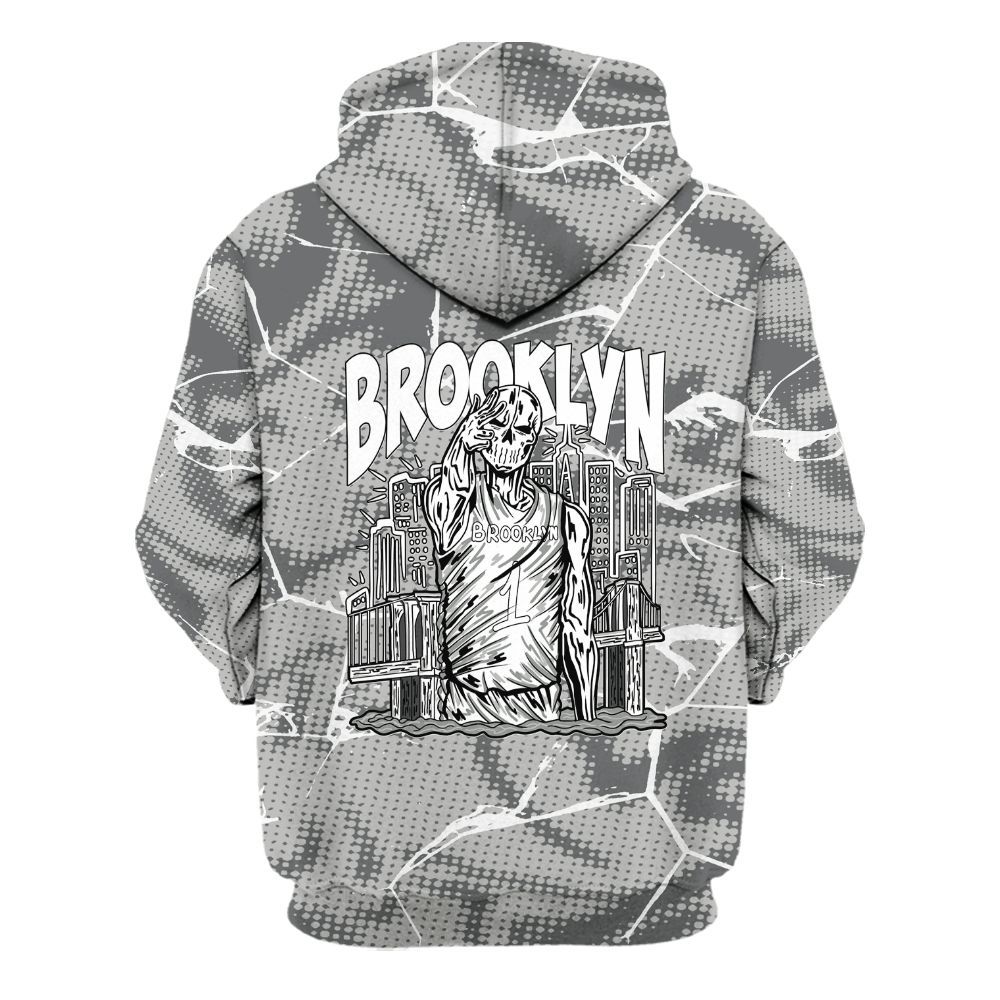 Hoodie To Match Paris Olympics 4s - Brooklyn's Skeleton Crack All Over Print