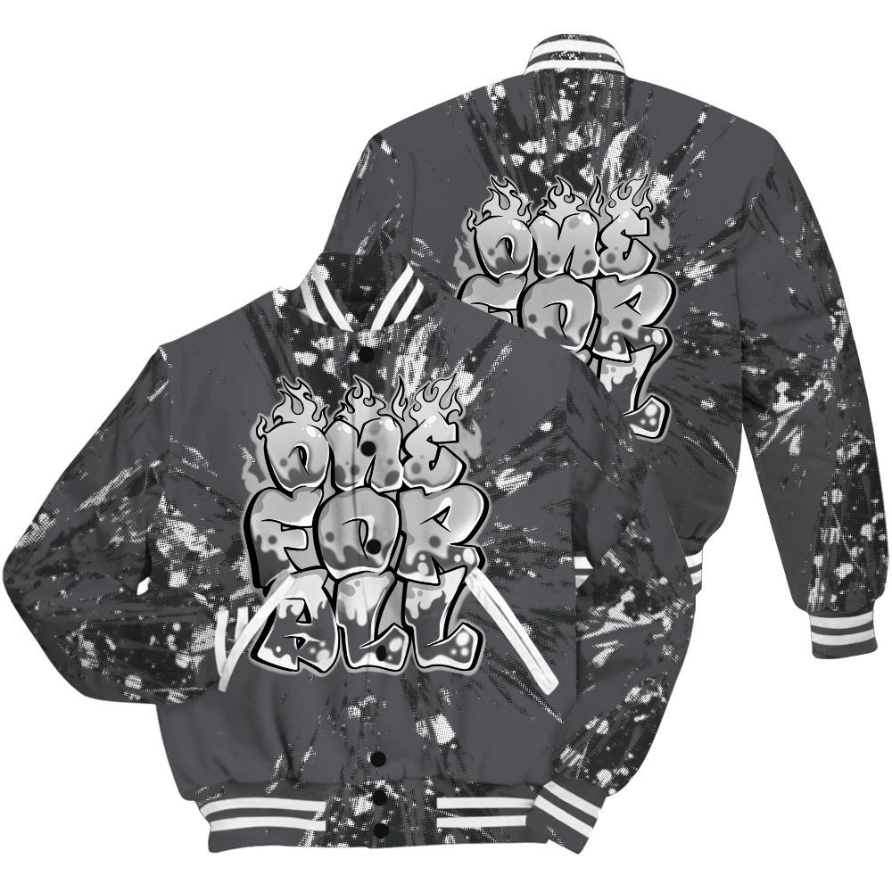 Varsity Jacket To Match White Thunder 4s Shirt - Ones For All Graphic Luxury All Over Print