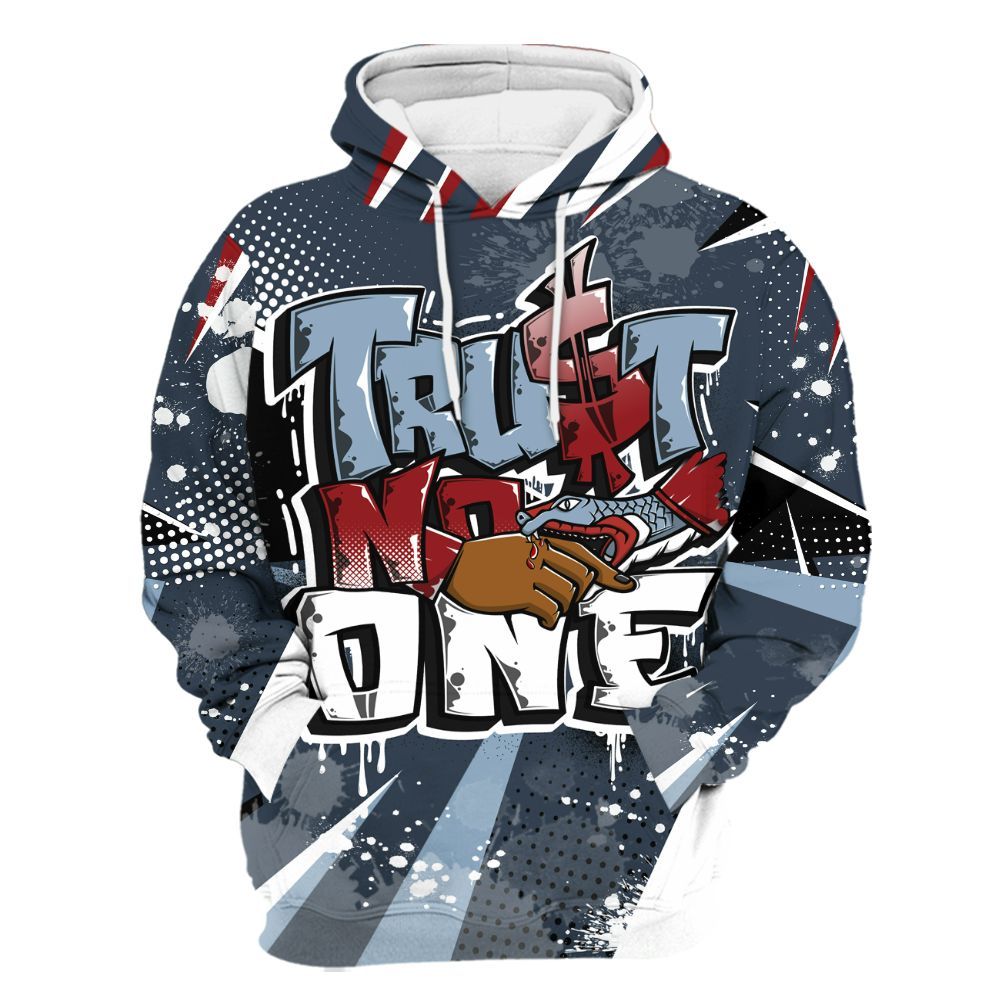 Hoodie To Match Retro Olympic 6s - Poly Trust No One Dripping All Over Print