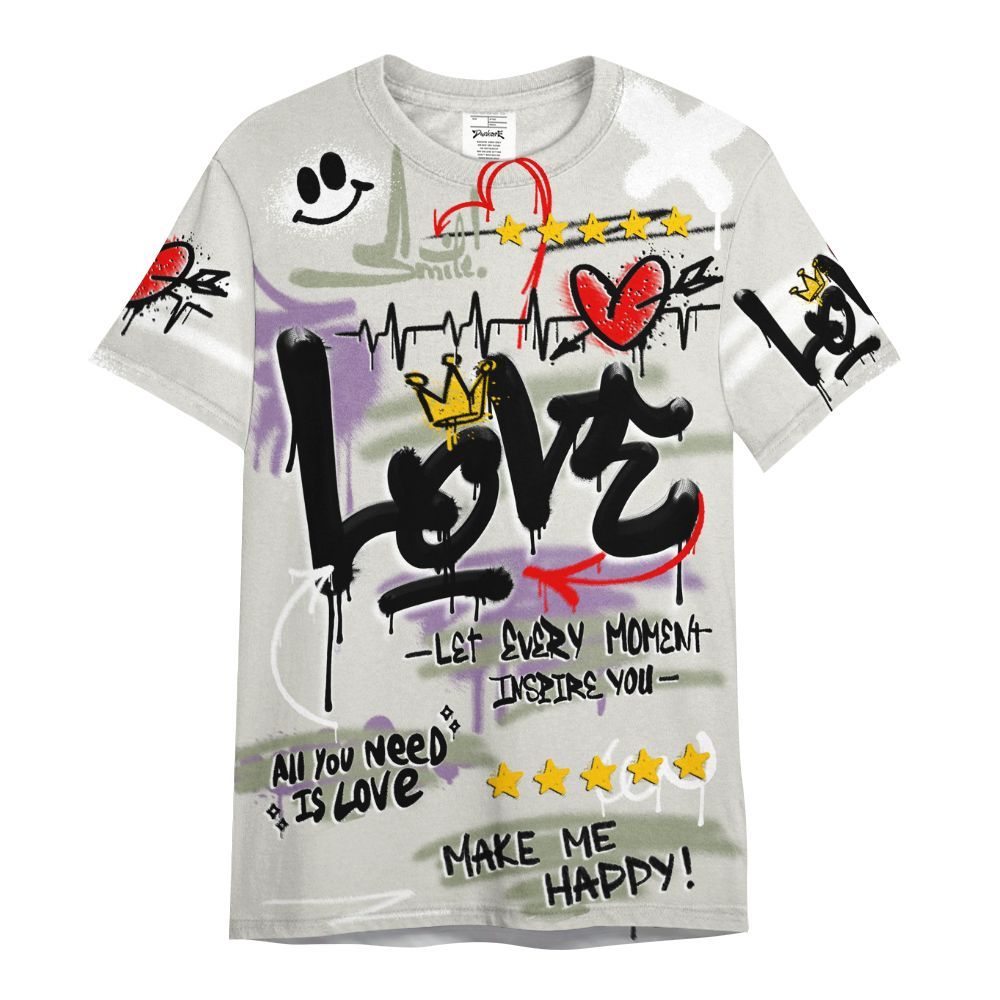 Shirt To Match Dunk Low Floral Swoosh 2025 - Happy Love Beats Graffiti Streetwear All Over Print